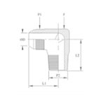 Male Connector JIC X BSPT Taper Thread